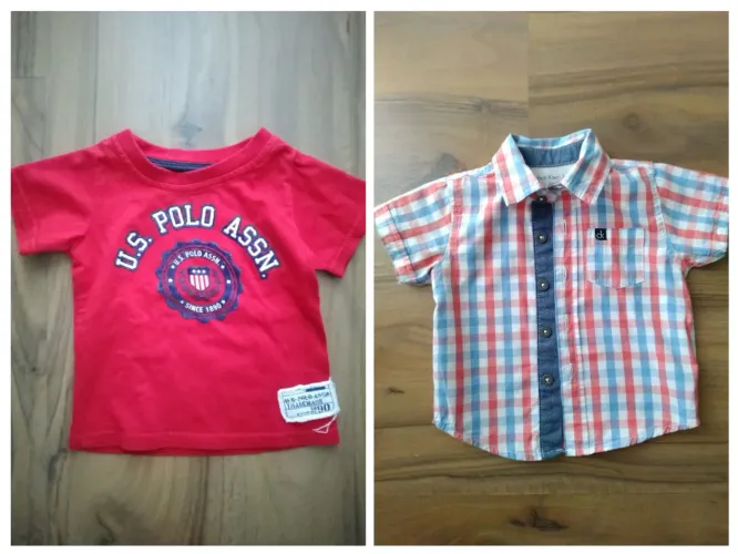 Roupas para bebê Camisa Calvin Klein + camiseta U.S Polo ASSN 3 a 6 meses