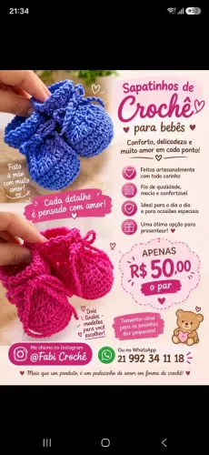 Sapatinhos de crochê