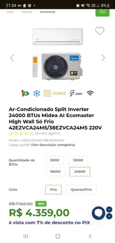 Ar inverter 24btus