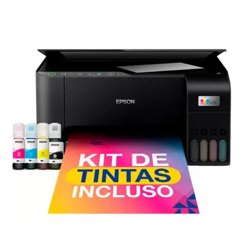 47157 Impressora Multifuncional Epson Ecotank L3250, Colorida, Wi-Fi, Conexão USB, Bivolt