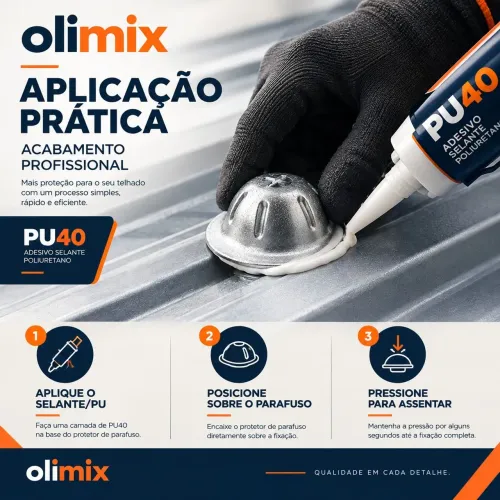 Proteção de parafuso telha 1000 unidades
