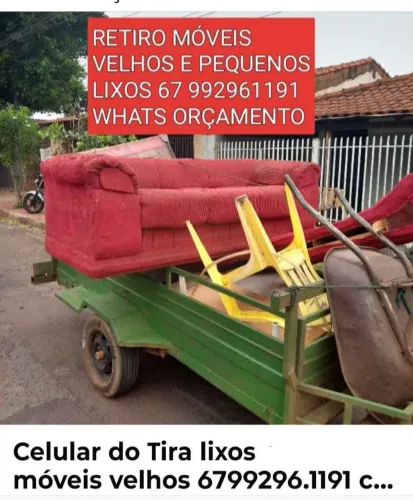 Retiro Móveis Velhos entulho de sofá velho 