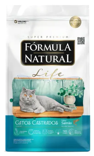Ração 15kg LACRADA Fórmula Natural Gatos Castrados Salmão