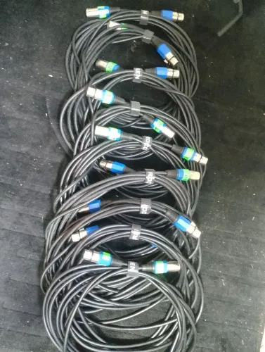 Kit 9x Cabos de Áudio XLR Macho/Fêmea de 5M