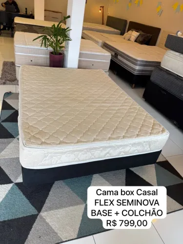 Cama box Casal FLEX SEMINOVO TOP - ENTREGAMOS