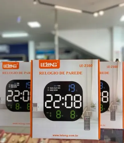 Relógio De Parede Digital De Led De 10,5 Pol (25,4cm)