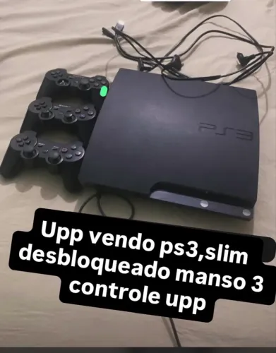 PS3 slim desbloqueado 3 controle