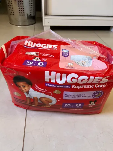 Fralda huggies supreme care - tam G - 70 unidades