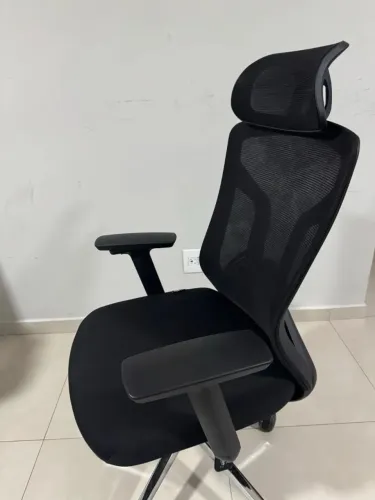 Cadeira De Escritorio Ergonomica reclinavel Encosto de Lombar Giratoria Resistente Reforç