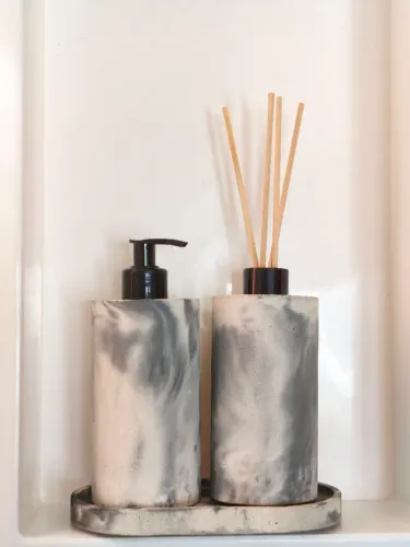 Kit lavabo Marmorizado 