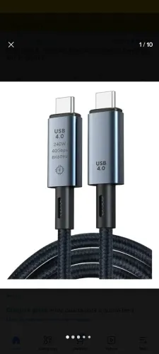Cabo USB 4 tipoc 40 GBS 240w