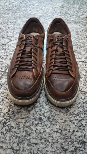 Tênis Sapatênis Masculino Democrata City Couro Denim