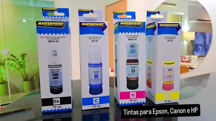Tinta de impressora Epson, Canon e HP 