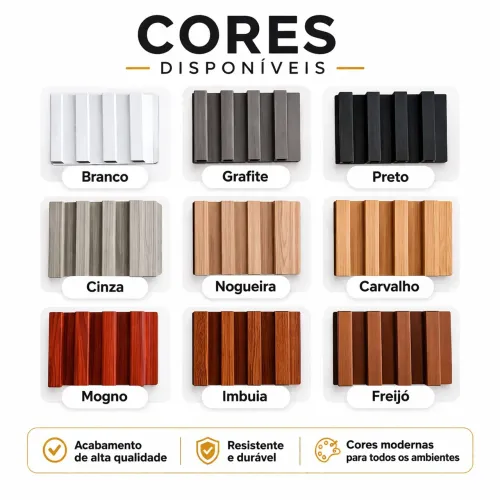 Painel Ripado Wpc 290x16x18mm Revestimento Parede Decorativo