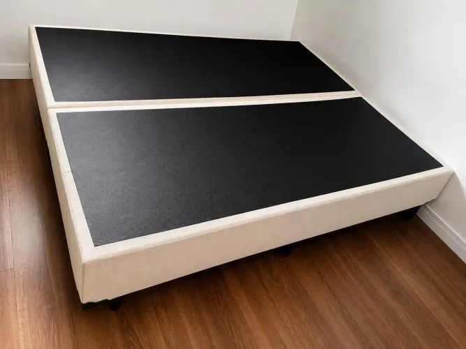 Base Box Queen Linho Palha OPORTUNIDADE 
