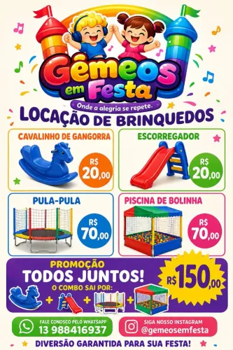 Locação de Brinquedos para festas 