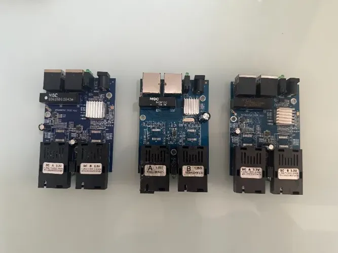 Kit 3 Switch Placa Rede Metro Giga Gigabit 1000mb Gbic A B-2p Rj45