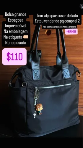 Bolsa Grande impermeável (Nunca usada) está na embalagem e etiqueta