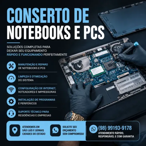 ASSISTÊNCIA TÉCNICA DE NOTEBOOKS E COMPUTADORES