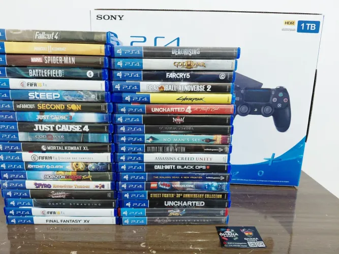 PS4 SLIM 500GB + 2 JOGOS + CONTROLE ORIGINAL 