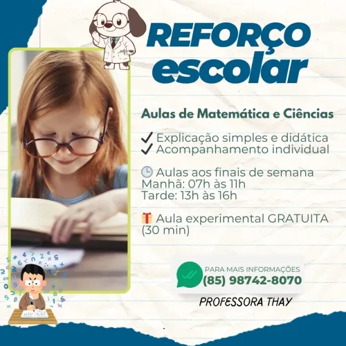 Reforço Escolar - Matemática e Ciências 