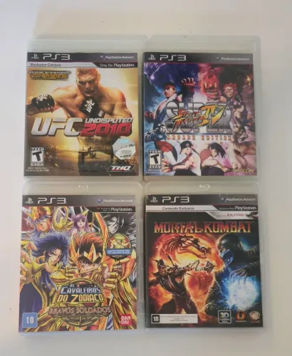 Lote 4 Jogos PS3: Cavaleiros do Zodíaco, Mortal Kombat, Street Fighter (OLX Pay)