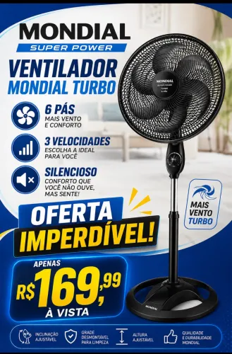 Ventilador de pé turbo