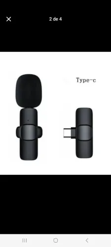 Microfone sem fio de lapela para celular - Tipo C