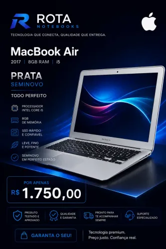 MacBook 2017 Air todo perfeito top rodando tudo revisado aceito cartão 