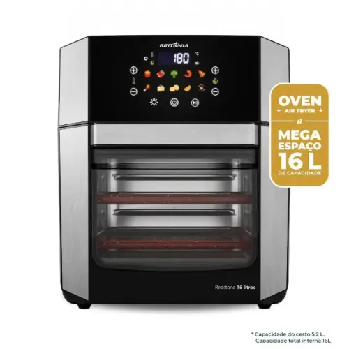 Fritadeira Elétrica Air Fryer Britânia Oven BAF16A 4 em 1 Sem Óleo com Tecnologia Air Flow