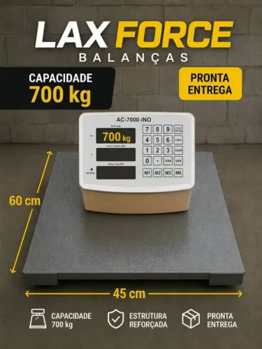 Balança De Plataforma Digital 700kg 45x60 para sua empresa nova lacrado