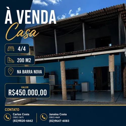 CASA A VENDA BARRA NOVA