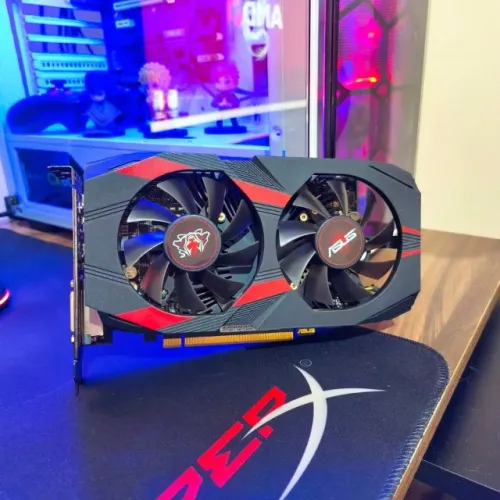 GTX 1050 TI Asus Cerberus 4GB GDDR5 Dual Fan Semi Nova Placa de Vídeo Nvidia