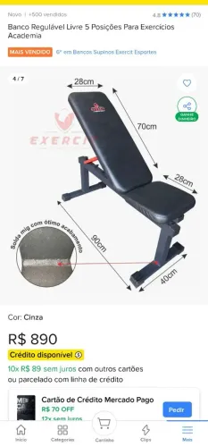 Banco de musculação 