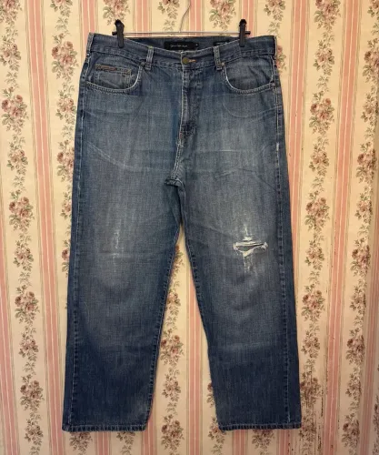 Calça jeans Calvin Klein masculina Straight leg, 46