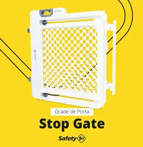 Grade de Porta para bebê Pet porteira Safety 1st Stop Gate Branco