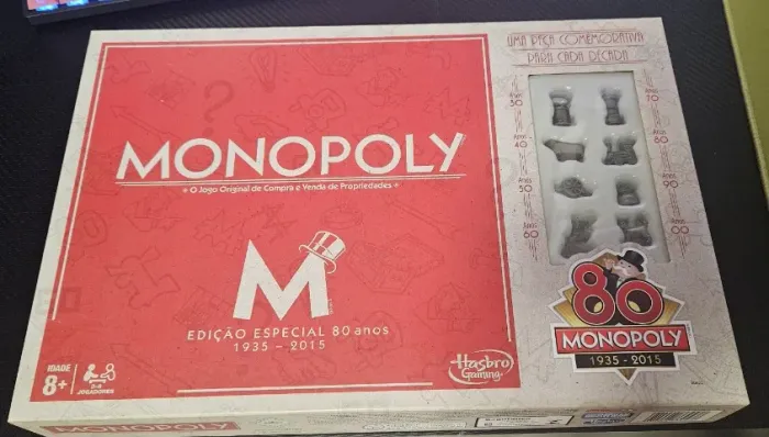Monopoly Edição Especial de 80 Anos - Completo e Conservado