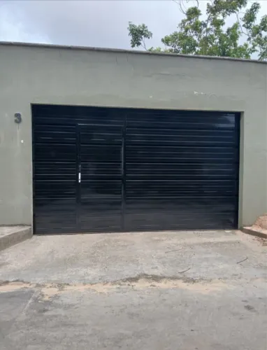 portão de garagem - metalon galvanizado 
