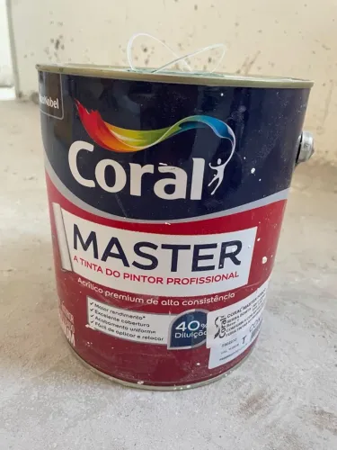 Tinta Coral Master Fosco 3,2L ? Cor Serra Bonita (verde acinzentado) ? Nova