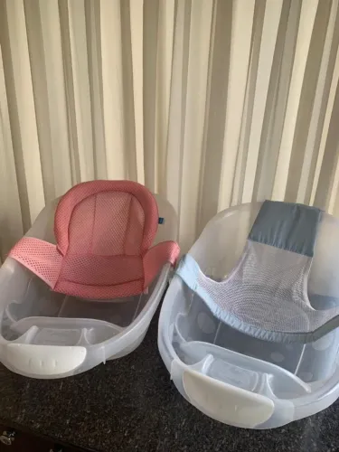 2 Banheiras Sanremo Baby 36L com redes de proteção
