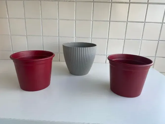 Kit 3 Vasos 1 Melamina E 2 Alumínio