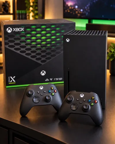 Xbox Series X 1TB com Leitor + 2 Controles Carbon Black + Caixa Original