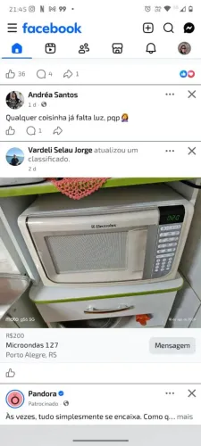 Vendo microondas Eletrolux 127