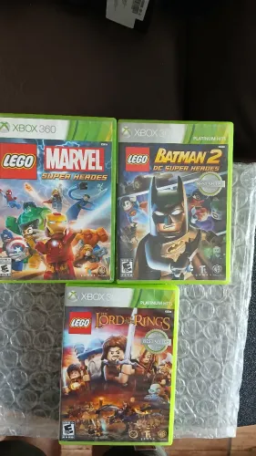 Lote 3 Jogos LEGO Xbox 360 - Marvel, Batman 2 e Lord of the Rings
