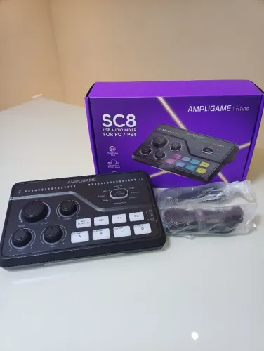 Fifine Sc8 - Mixer De Áudio Usb Profissional Para Pc / Ps4