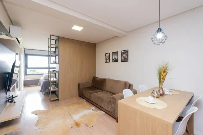 Loft mobiliado para venda e locação no Flow, Parque Una - 33 m², 1 quarto, móveis planejad