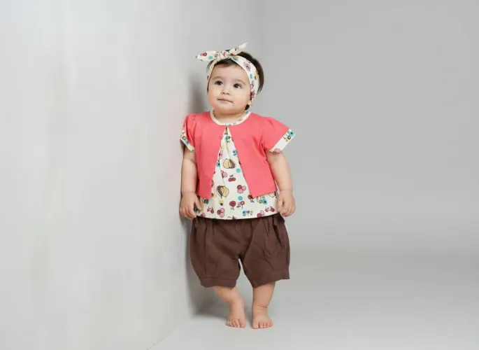 Conjunto 3 peças bebê menina