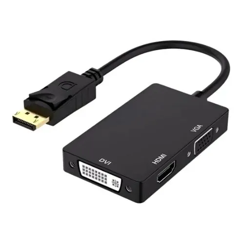 Adaptador Displayport 3x1 VGA/HDMI/DVI 24+5
