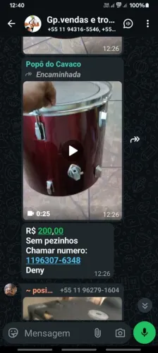 Surdo de 16 polegadas sem os pezinho