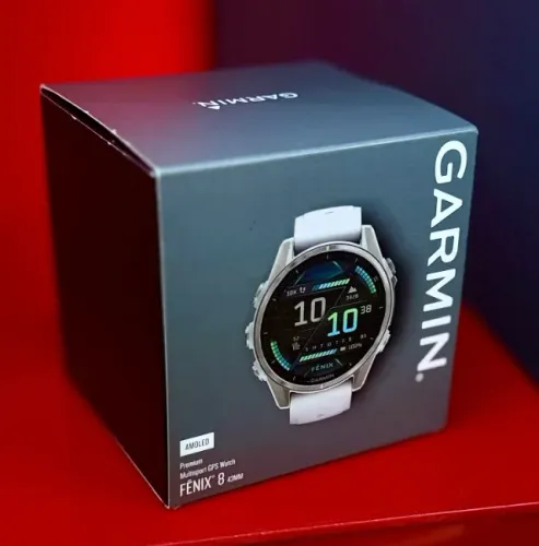 Garmin Relógio Fenix 8 AMOLED - SILVER / WHITESTONE - 43MM - Produto Novo